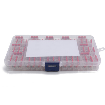 60Pcs 3 Holes 221-413 Wire Connector Mini Fast Wiring Push-in Terminal Block Set