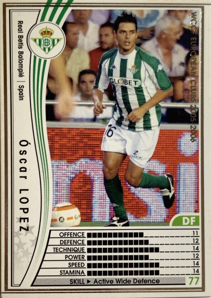 Oscar Lopez WCCF PANINI soccer card Japan sports 291/336
