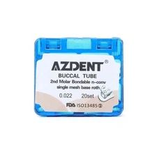 80pcs AZDENT Dental Orthodontic 2nd Molor Buccal Tube Roth 022 Bondable Non-con