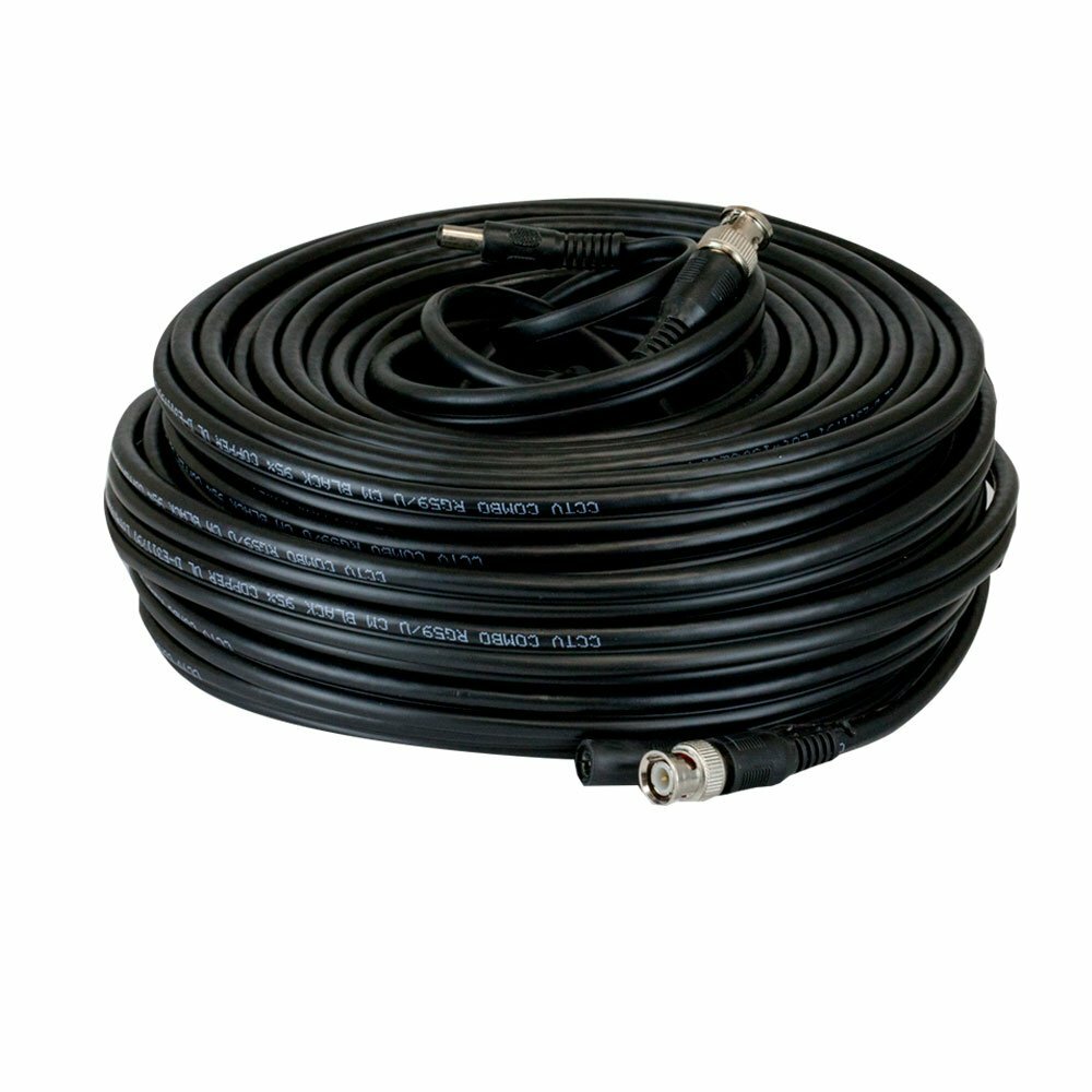 200FT Premade Coaxial BNC Power Video RG59 Cable for SDI TVI CVI