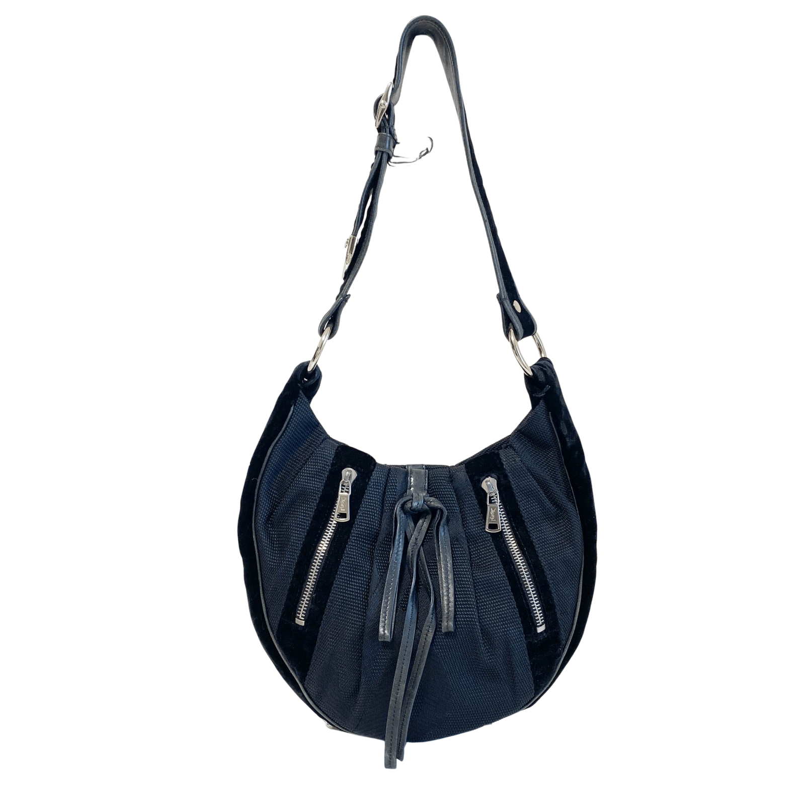 Borsa a tracolla SAINT LAURENT Hobo in cotone camoscio