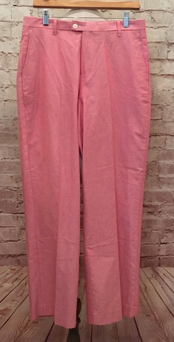 NAUTICA Dress Blues Boys Plain Front Pants Size 20 Regular Red Oxford Cloth NEW
