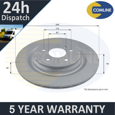 Fits Mercedes M-Class 2011-2015 GLE 2015-2019 Comline Rear Brake Disc