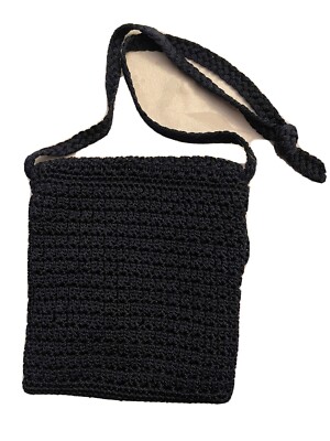 Talbots Navy woven purse Handmade in Indonesia 