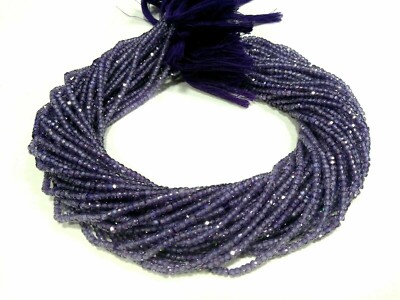 Amethyst Cubic Zirconia Rondelle Faceted 3mm Gemstone Beads 13''inch 1 Strand