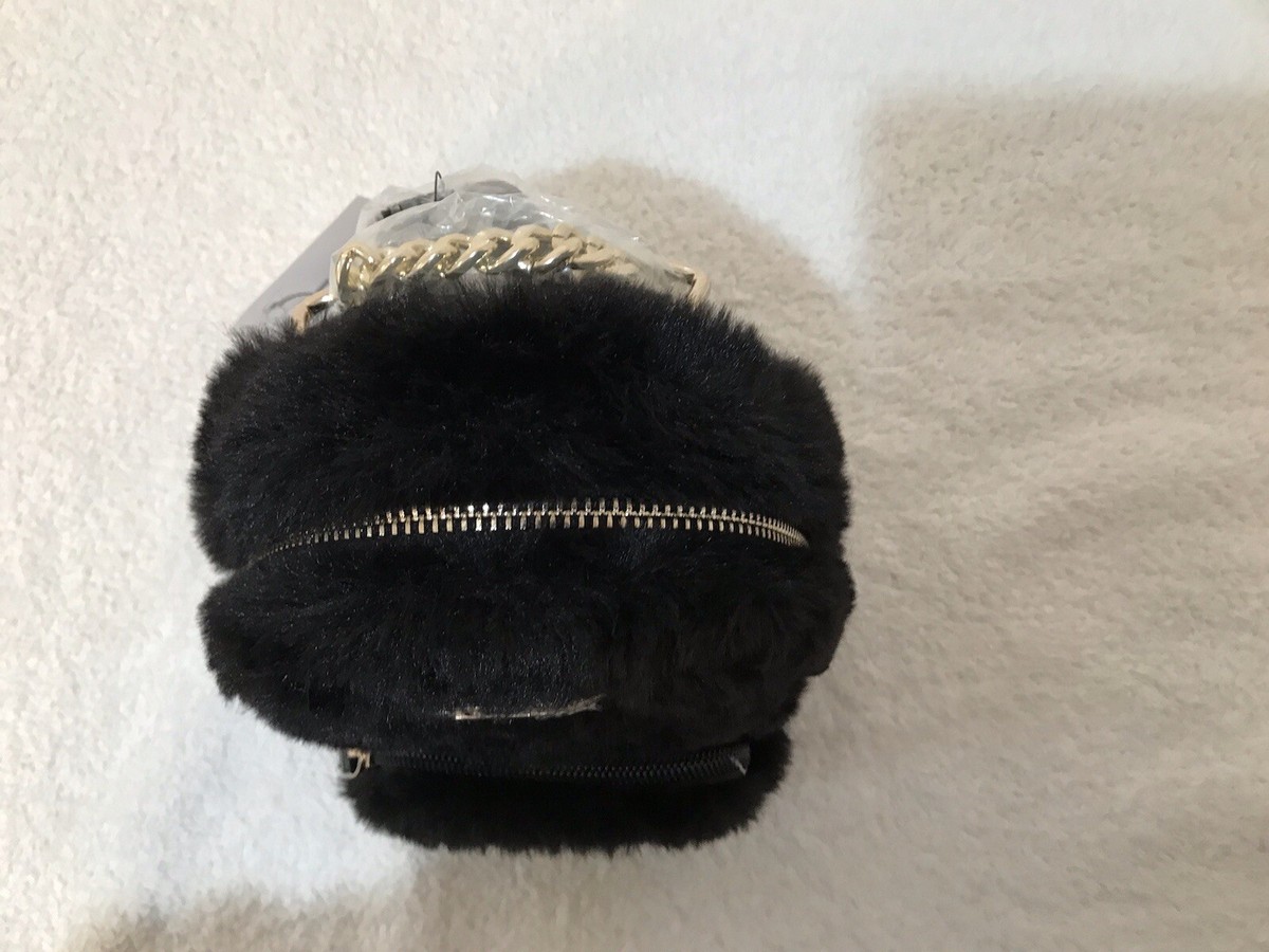 Guess Black Faux Fur Mini Backpack New In Original Unopened  display picture 1