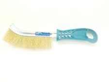 10" Curved Brass Wire Hand Brush DIY Metal Cleaner Scourer Rust Paint THT92102
