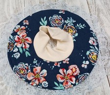 Cat Bib Size EXTRA SMA L Stretch Neck Quilted Cotton Fabric Lace USA Hand Made