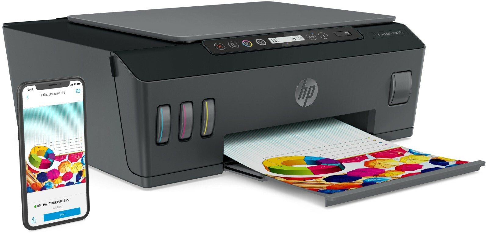 HP Smart Tank Plus 555 Wireless All-in-One Tintenstrahldrucker - Schwarz  online kaufen | eBay