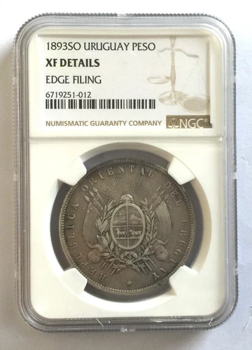 Uruguay 1893 SO 1 Peso NGC Silver Coin