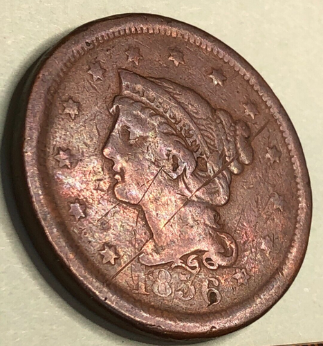 1836 Coronet Head Large Cent * circulated * US coin one cent penny - Picture 5 of 5