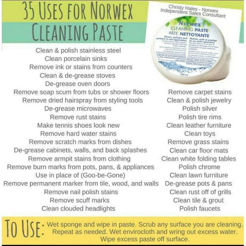 Cleaning paste- Norwex Elbow - Living Green and Clean