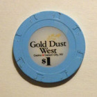 $1.00 CASINO CHIP "GOLD DUST WEST CASINO" CARSON CITY, NEVADA — photo 2