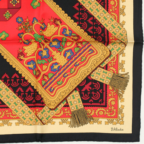 Hermes Scarf BRINS D'OR 90cm Silk Carre Foulard JULIA ABADIE - Picture 5 of 8