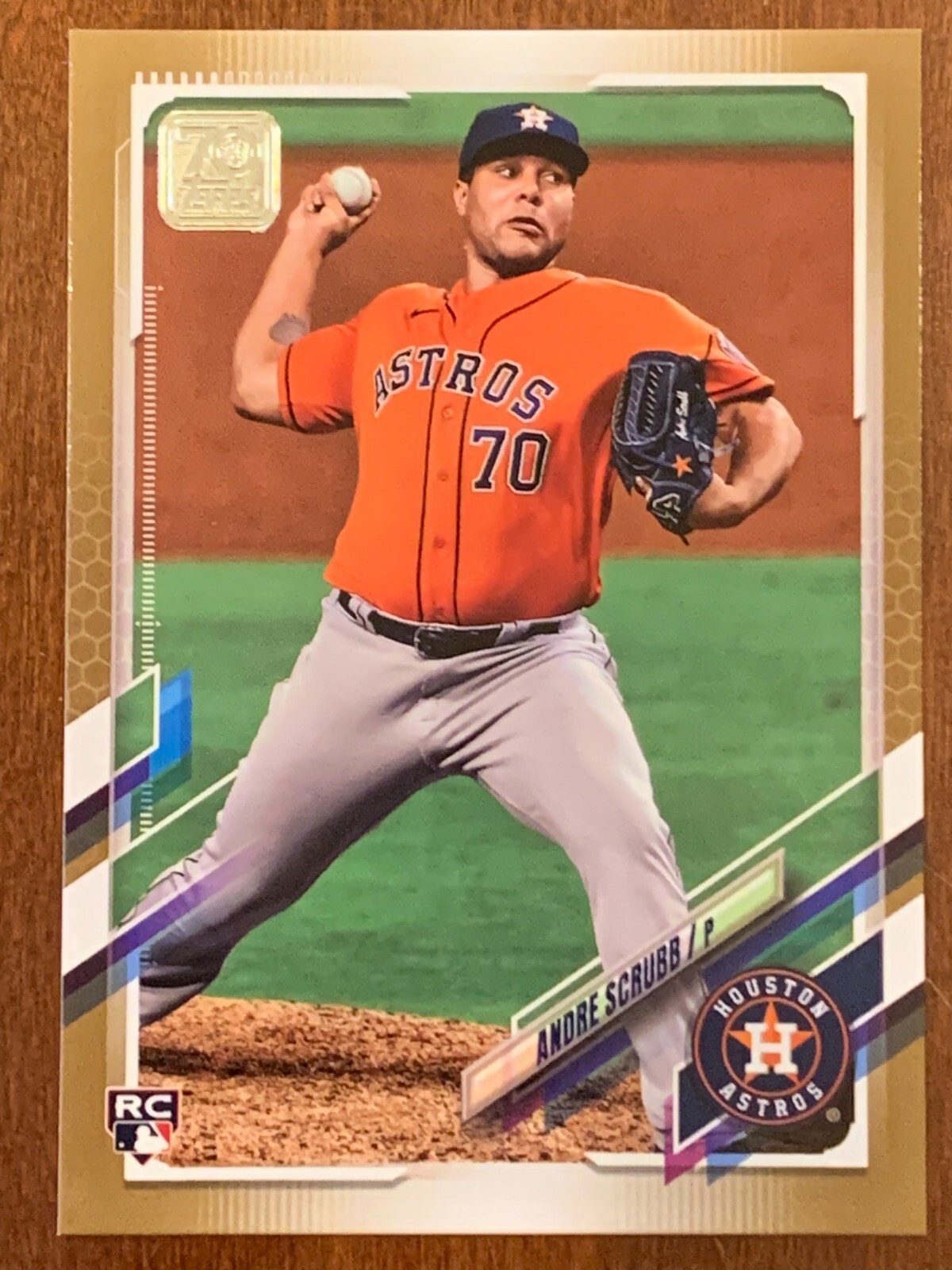 2021 Topps Andre Scrubb RC Rookie Gold #384 /2021