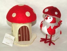 Target Wondershop Christmas 2024 Featherly Friends Bird Mushroom House Capster
