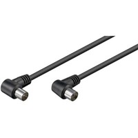 Antennen Kabel 1,5M Koaxstecker > Koaxbuchse Winkel Schwarz