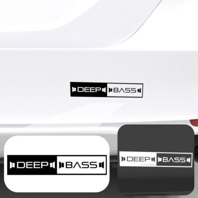 Dekor Aufkleber Deep Bass Fahrzeug Aufkleber Schwarz Sticker 20x4 cm N13014A