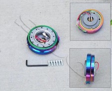 Universal Thin Short Slim Steering Wheel Quick Release Neo Chrome Adapter Kit Universal Thin Short Slim Steering Wheel Quick Release Neo Chrome Adapter Kit