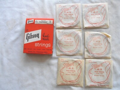VINTAGE GIBSON HI-FI ELECTRIC SPANISH GUITAR STRINGS NO.038--E--6TH FLAT WOUND