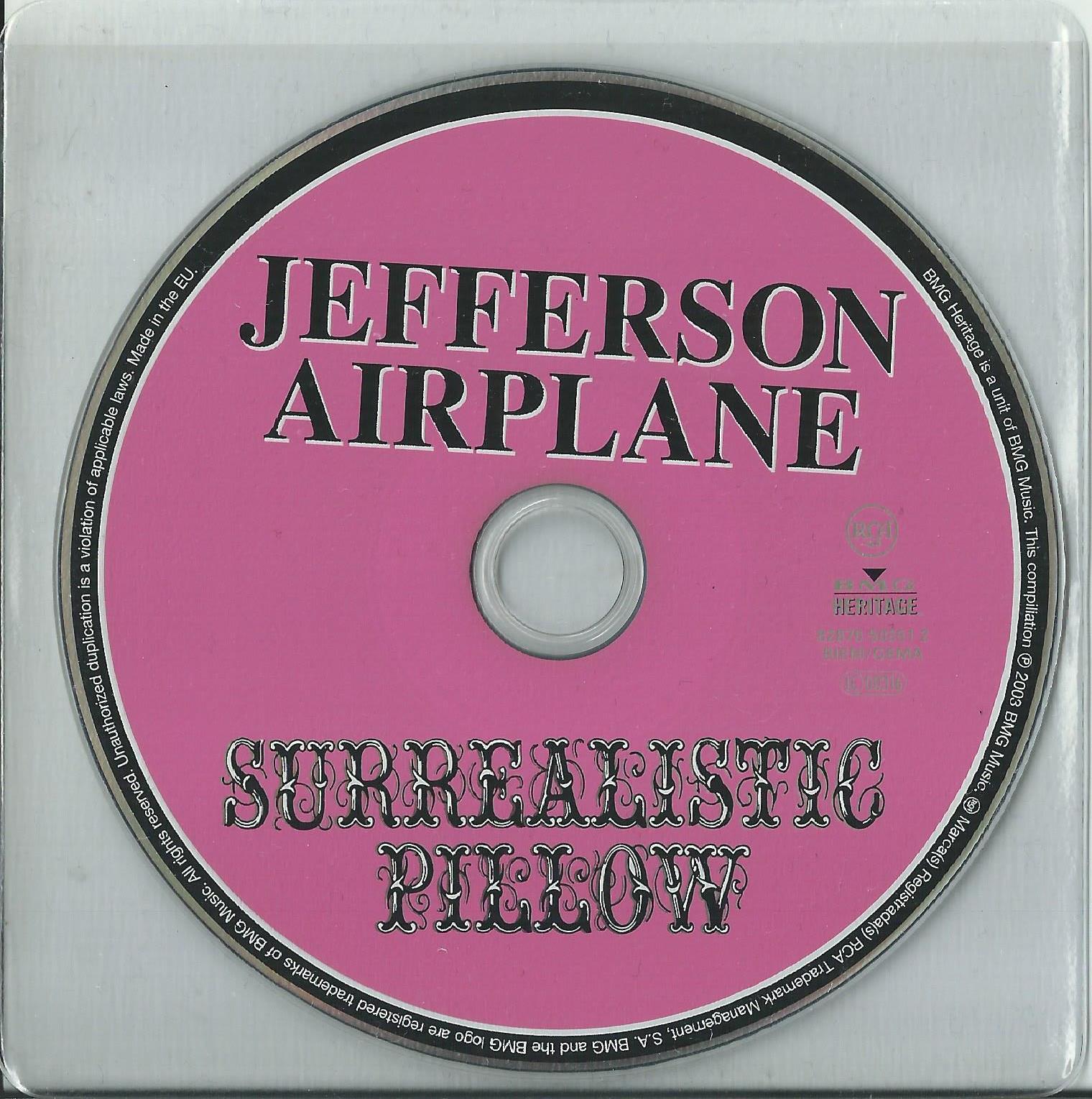 JEFFERSON AIRPLANE SURREALISTIC PILLOW 2003 EU CD SOMEBODY TO LOVE