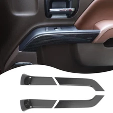 4X Inner Door Handle Frame Trim Decor Cover for 14-18 Chevy Silverado/GMC Sierra