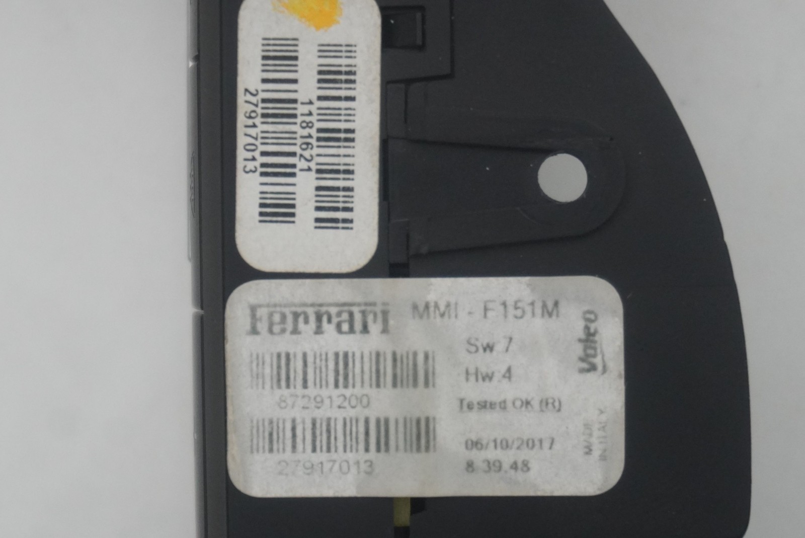 Ferrari GTC4Lusso Front Air conditioning switch knob P/N 87291200