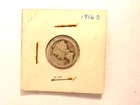 old, heavily circulated 1916-S Mercury Dime
