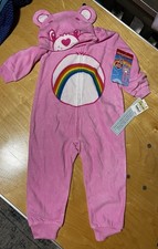 Toddler Care Bears Cheer Bear Long Sleeve Blanket Sleeper Footed Pajama Pink 2T