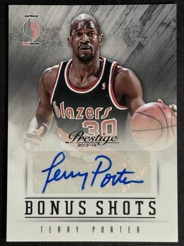 2013-14 Panini Prestige Bonus Shots Auto Terry Porter #35 Trail Blazers