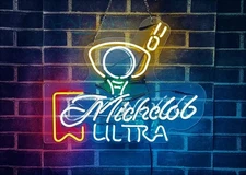 Michelob Ultra Beer Golf Acrylic 20"x16" Neon Sign Bar Club Party Artwork UM