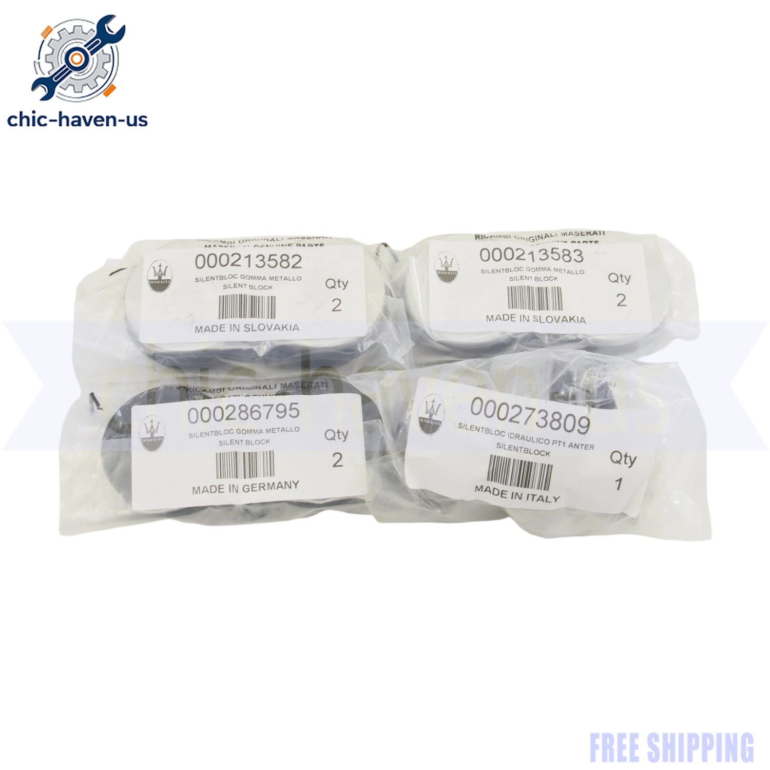 Maserati GranCabrio 2010-2019 Front Control arm bushings Set P/N 980139889