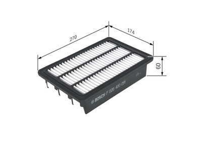 Für BOSCH F 026 400 091 AIR-FILTER INSERT