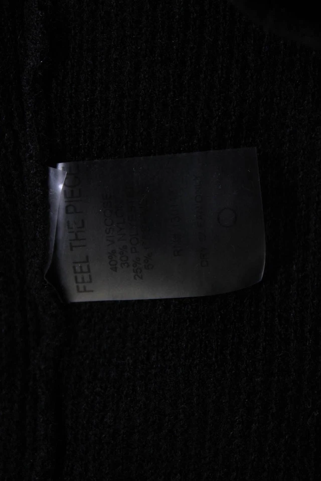 Feel The Piece Womens Knit Long Sleeve Pullover Sweater Top Black Size XS/S - Image 4 of 4