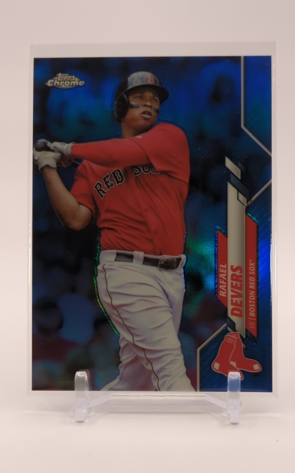 2020 Topps Chrome - Rafael Devers #93 Blue Refractor /150