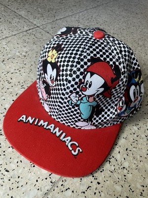 Vintage 1994 Warner Bros. Animaniacs Kids Snapback Kappe black/white/red