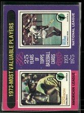 1975 Topps #211 1973 MVPs (Reggie Jackson / Pete Rose)