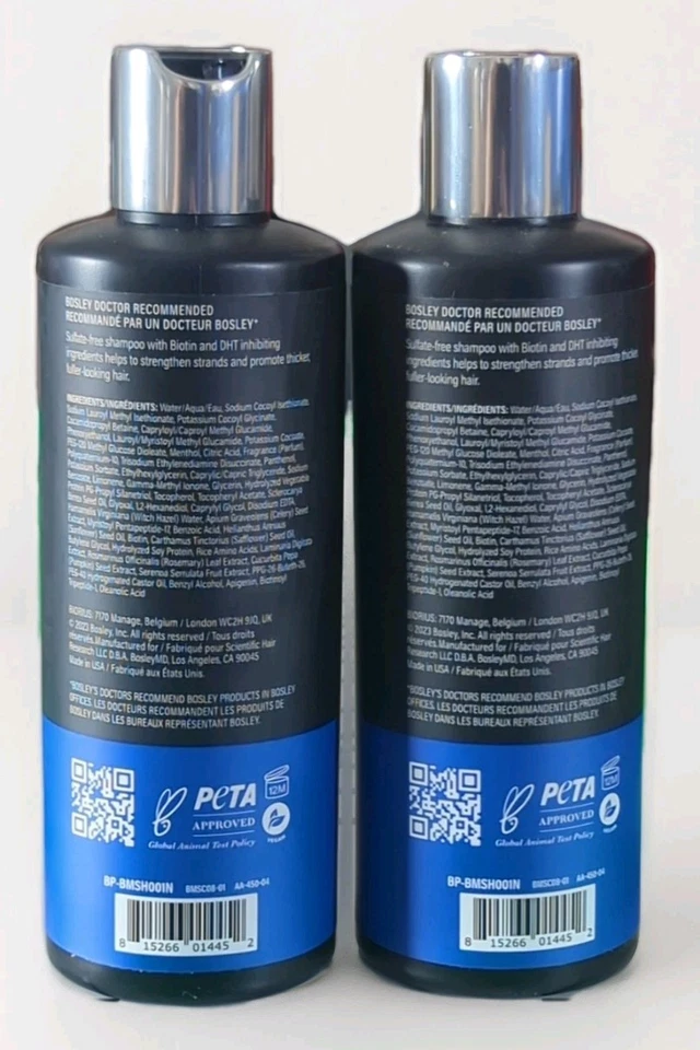 Лот из 2 шампуней для уплотнения волос Bosley MAN Healthy 8,5 унции каждый - Изображение 2 из 2