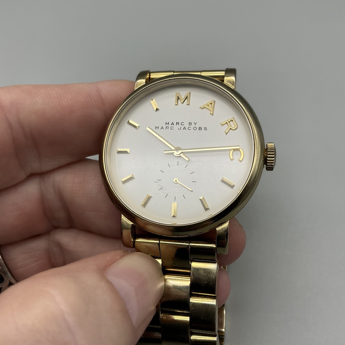 Marc By Marc Jacobs Womens Watch 36mm Gold Tone MBM3243 New