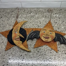 Vintage Debra Schoch for Bethany Lowe Hop Hop Jingle Boo Sun Moon Ornaments SEE!