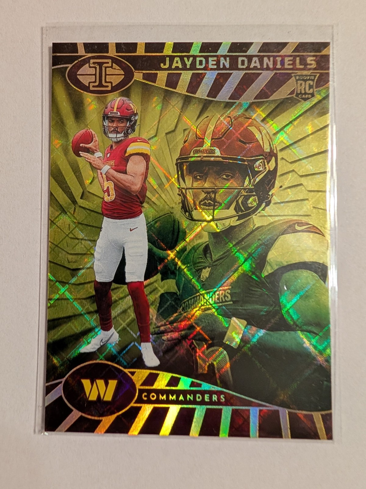 2024 Panini Illusions - Jayden Daniels #93 Trophy Collection Yellow Diamond (RC)