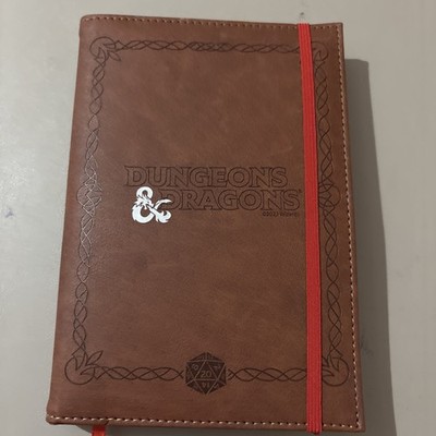 D&D Player journal - New Dungeons & Dragons Brown faux Leather Journal Book 