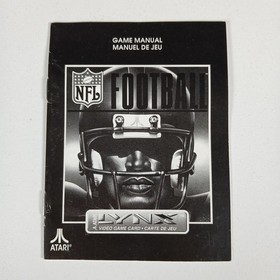 NFL Football - ATARI LYNX - Cartridge & Manual - *TESTED* - FAST SHIP