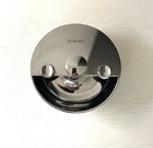 Mid Century Modern Atomic Style Chrome Ashtray with Rotating Dish Felt  Bottom — photo 2