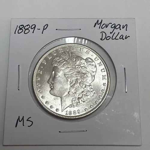 *1889-P *MORGAN SILVER DOLLAR GEM+ BU/MS, BETTER DATE, NICE+ WHITE+ SHARP