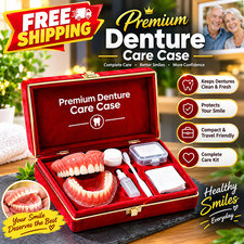 Silicone Dentures kit Upper Lower False Teeth Set Instant Smile too premium