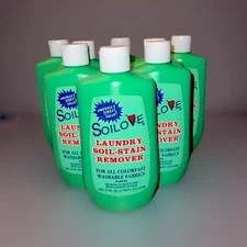 lot of 8 Bottles - Soilove Laundry Soil-Stain Remover 16oz