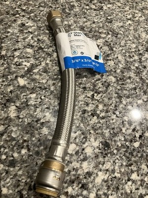 SharkBite Max Water Heater Connector 3/4'' x 3/4'' FIP-12'' UR3088FX12