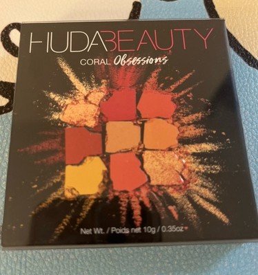 Huda Beauty Coral Obsessions Eyeshadow Palette Pressed Powder 10g Shimmer Matte