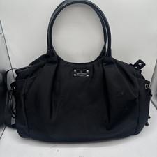 Kate Spade Stevie Diaper Bag Black Nylon Travel Baby Shoulder Bag Large
